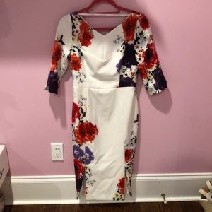 Cute Floral and White Dress